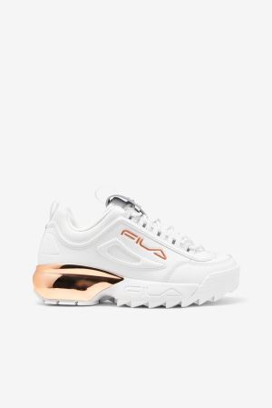 FILA Disruptor 2a Chrome Sneakers White / Rose / Gold / White,Womens Shoes | CA.GJLRCZ902